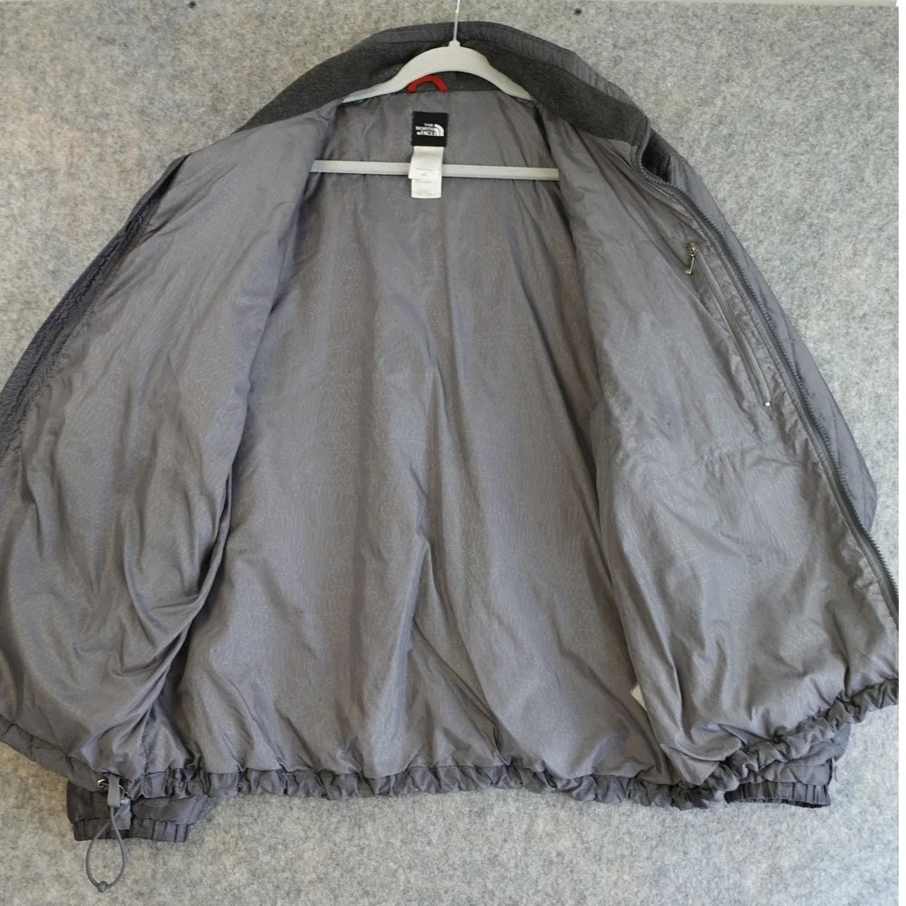 The North Face Jacket Mens L Gray AQQ3 Quilted Full Zip Puffer Insulated Outdoor